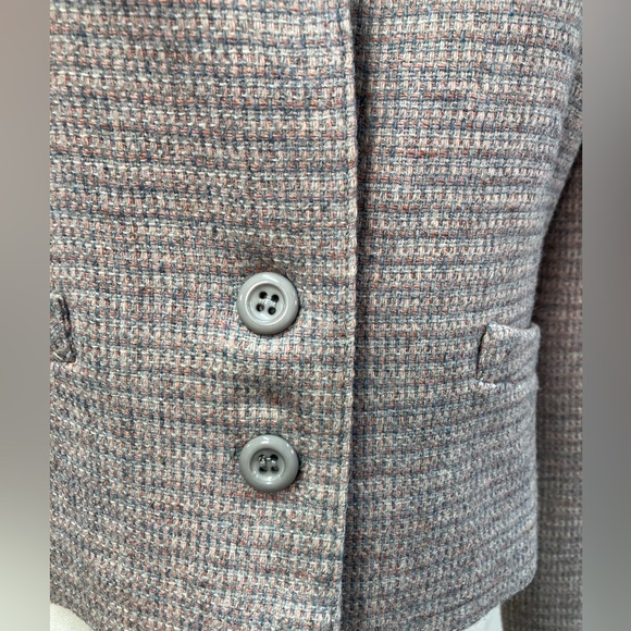 West Coast Connection Vintage‎ Wool Blend Tweed Two Button Blazer Pockets 6 - Picture 3 of 12